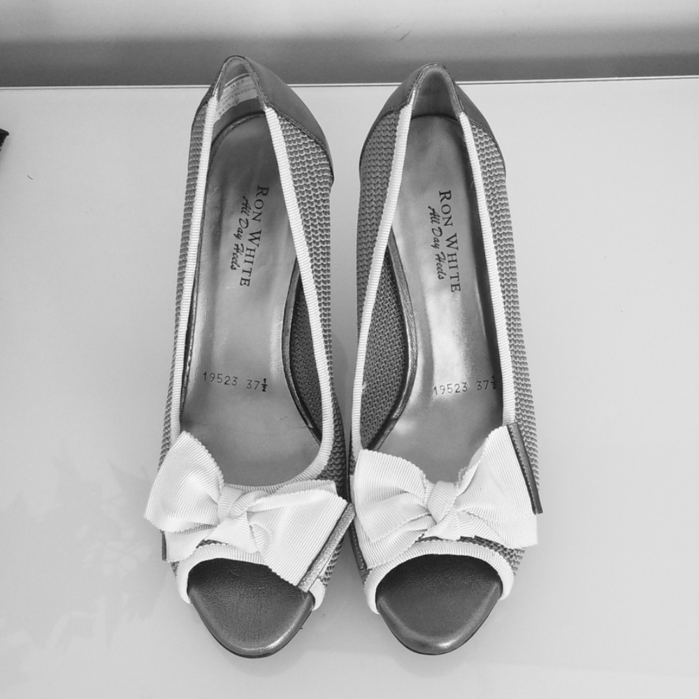 Dressy hill mesh fabric & leather